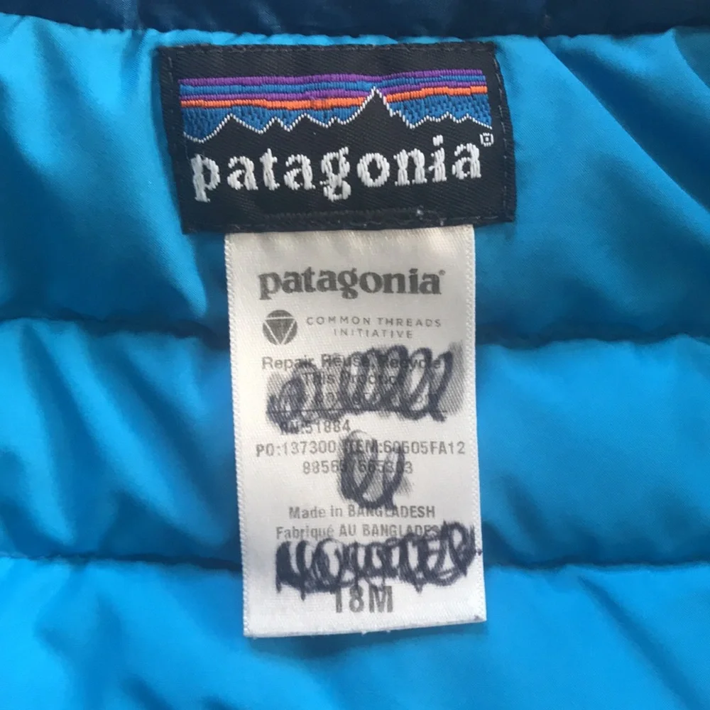 Patagonia Down Vest (size 18m)